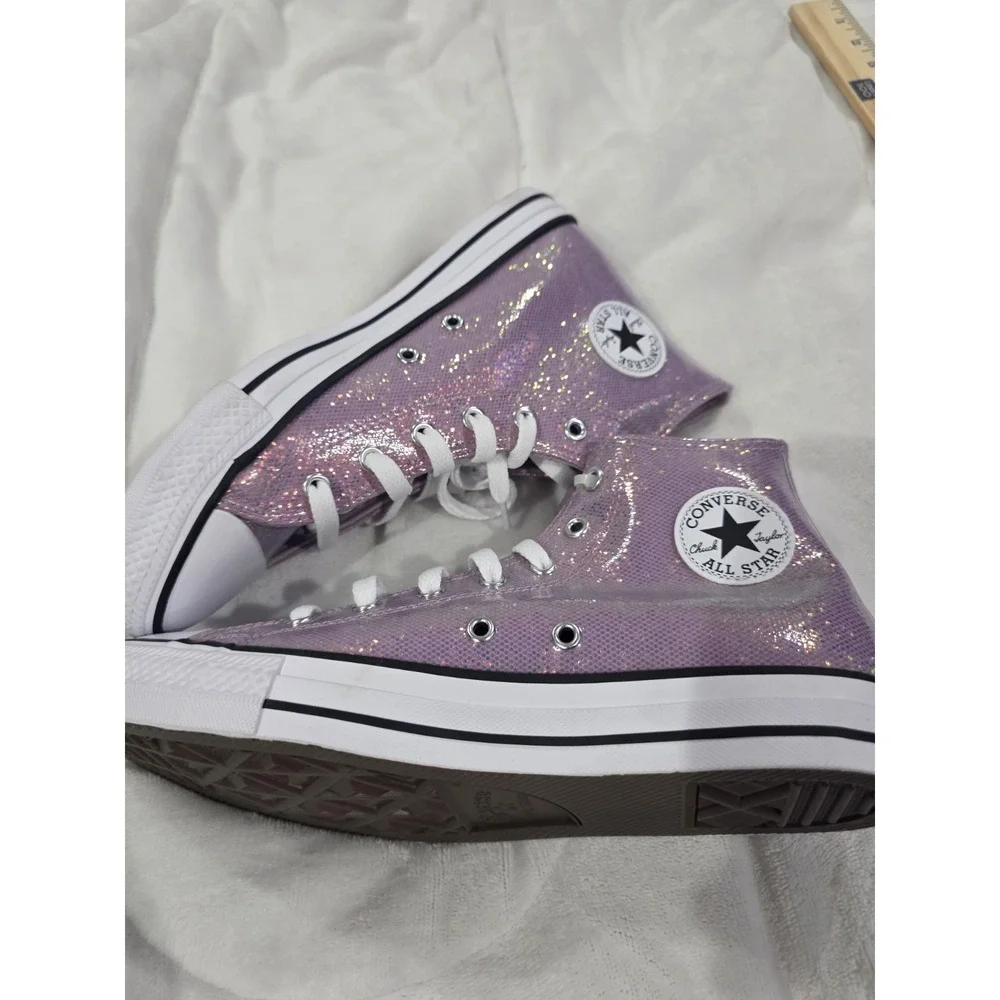 Converse Chuck Taylor All Star Girls Disco High-Top Sneakers Alt. Lilac Size 7